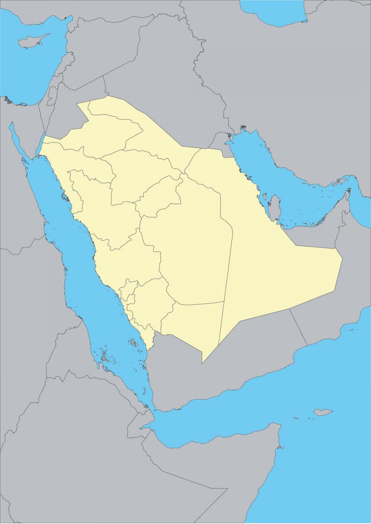 Карта Саудовской Аравии контур