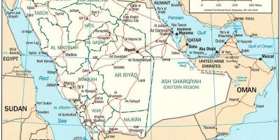 Карта Саудовской Аравии политических